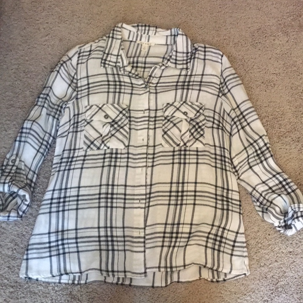 Black and white plaid flannel